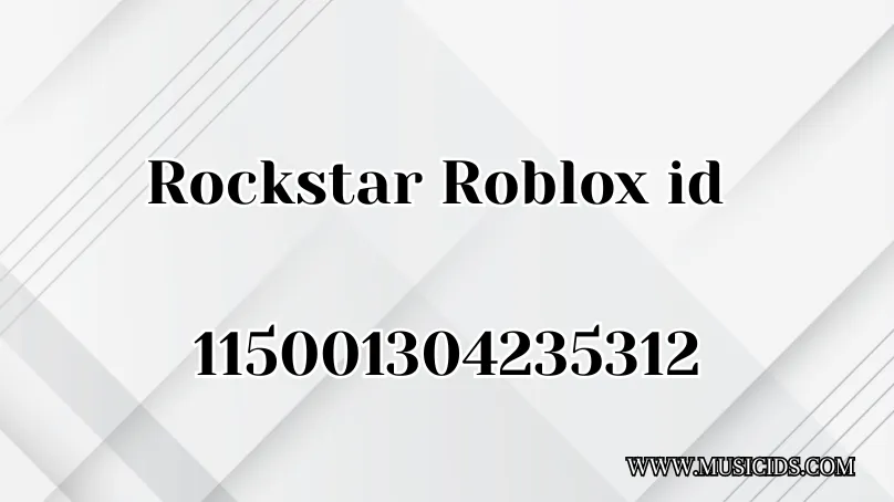 Rockstar Roblox id